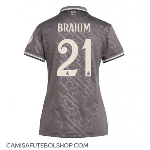 Camisa de time de futebol Real Madrid Brahim Diaz #21 Replicas 3º Equipamento Feminina 2024-25 Manga Curta